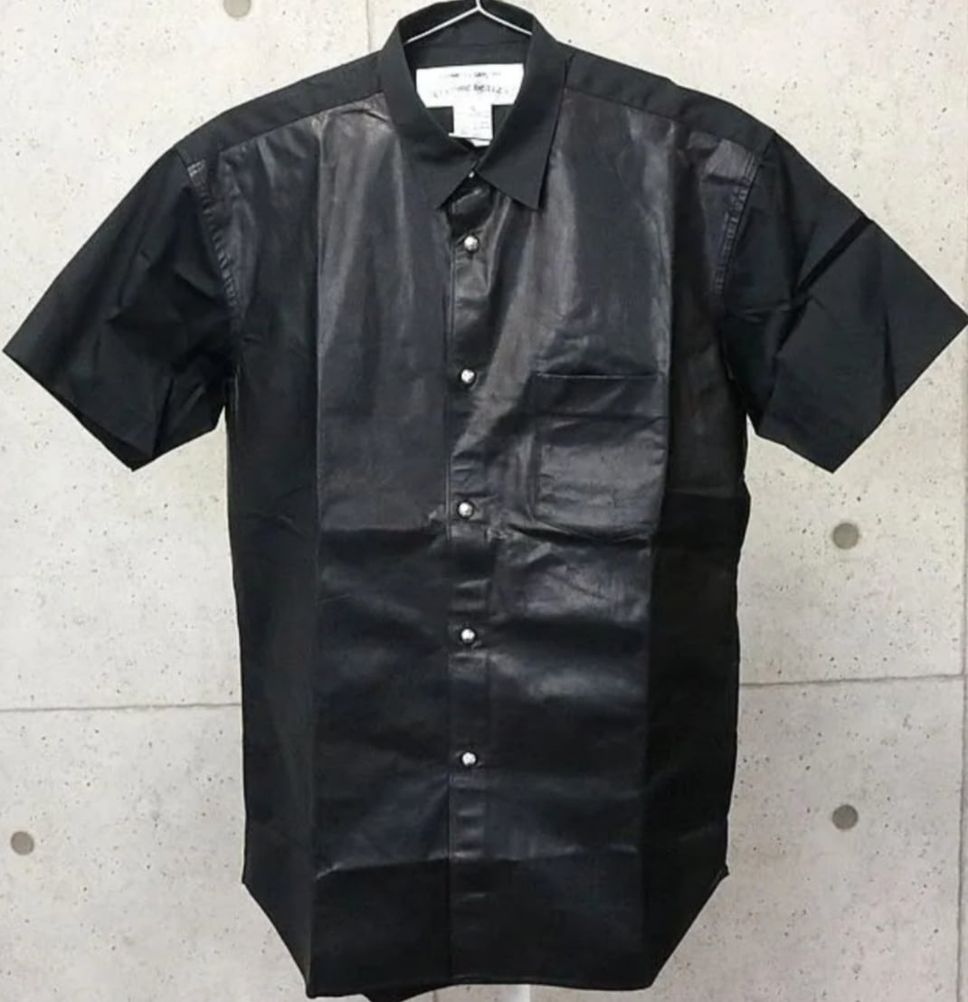 CHROME HEARTS クロムハーツ ギャルソン レザー切り替え 半袖 CHROME HEARTS クロムハーツ ギャルソン レザー切り替え 半袖