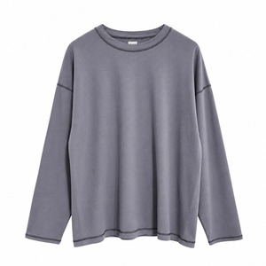 USUAL THINGS SCRUTINY / SMOOTH L/S T-SHIRT BLUE GRAY
