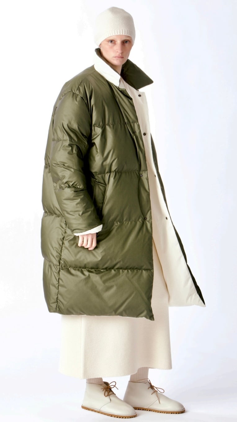 ATON -WASHER NYLON | REEFER COAT- :BLACK, | biancabrillante