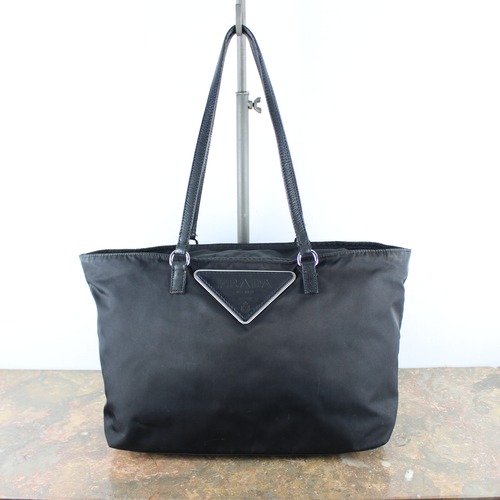 .PRADA BIG LOGO NYLON LEATHER TOTE BAG/プラダビッグロゴナイロンレザートートバッグ 2000000053745