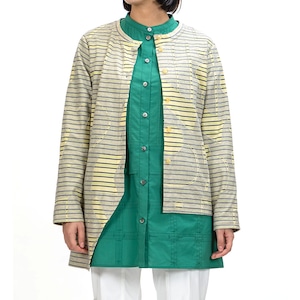 【最新作】インレーボーダーカーディガン【260-2248】Inlay Border Cardigan