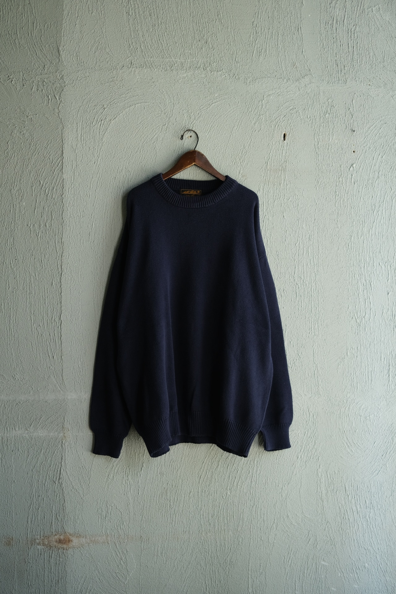 Utah／80's "Eddie Bauer" cotton knit／navy
