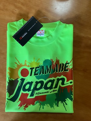 TEAME ABE Tシャツ　蛍光グリーン