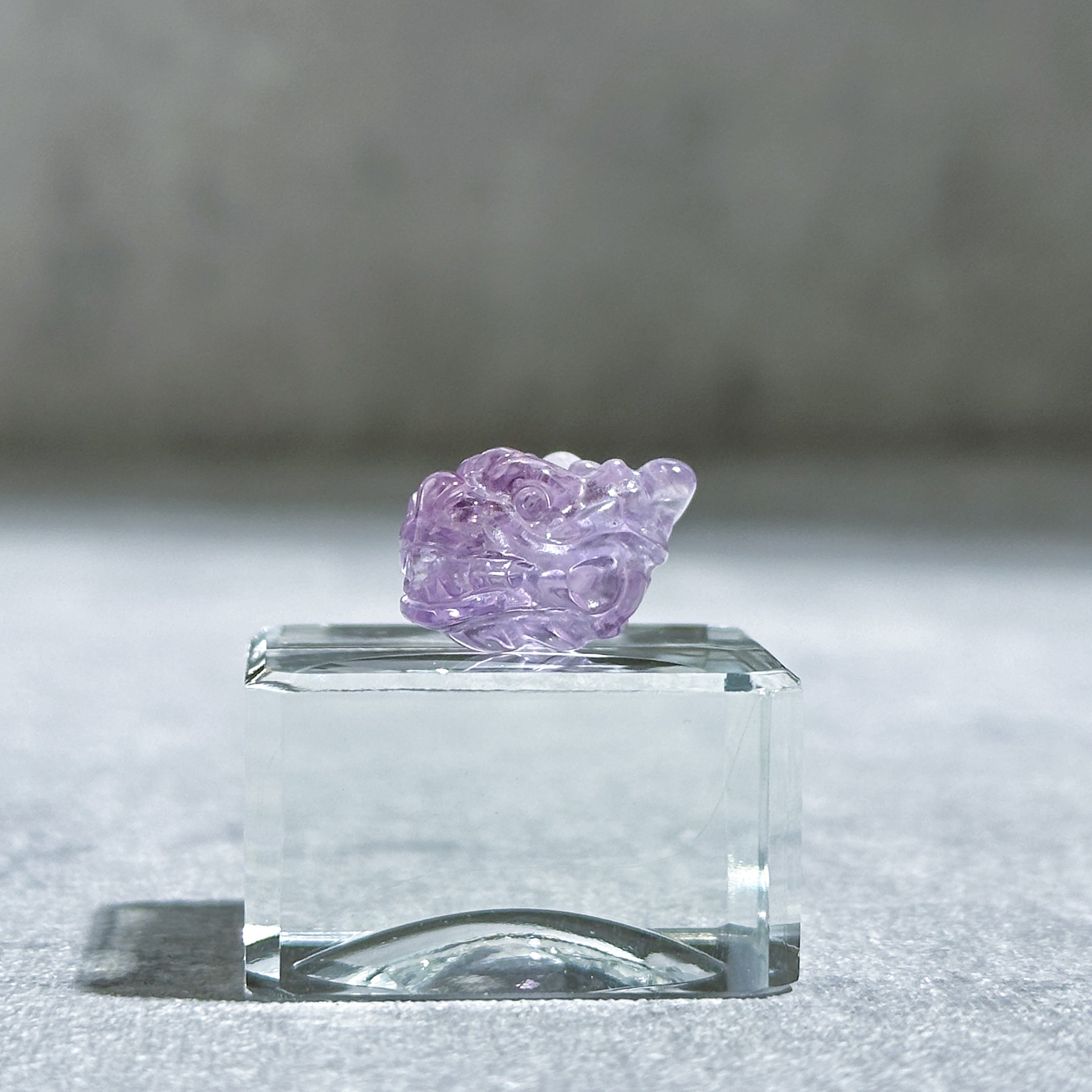 アメジスト ミニドラゴンヘッド(穴あき)02◇ Amethyst Dragon Head