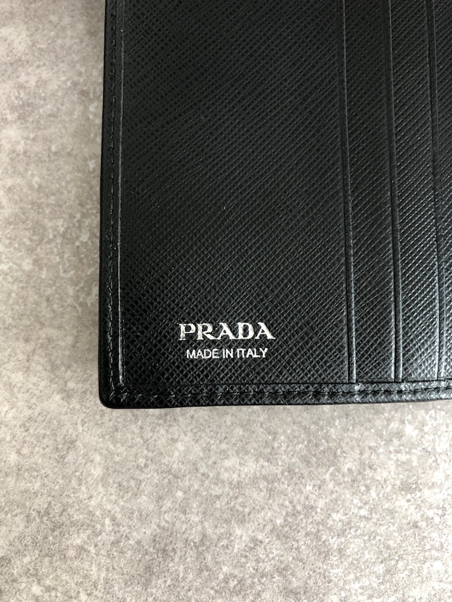 63800 PRADA プラダ 財布 ブラック トライアングルロゴ ナイロン パイピング 二つ折り財布 vintage ヴィンテージ オールド bg5sit
