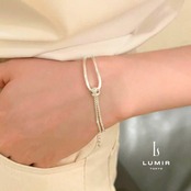 モダンシルバーノットバングル