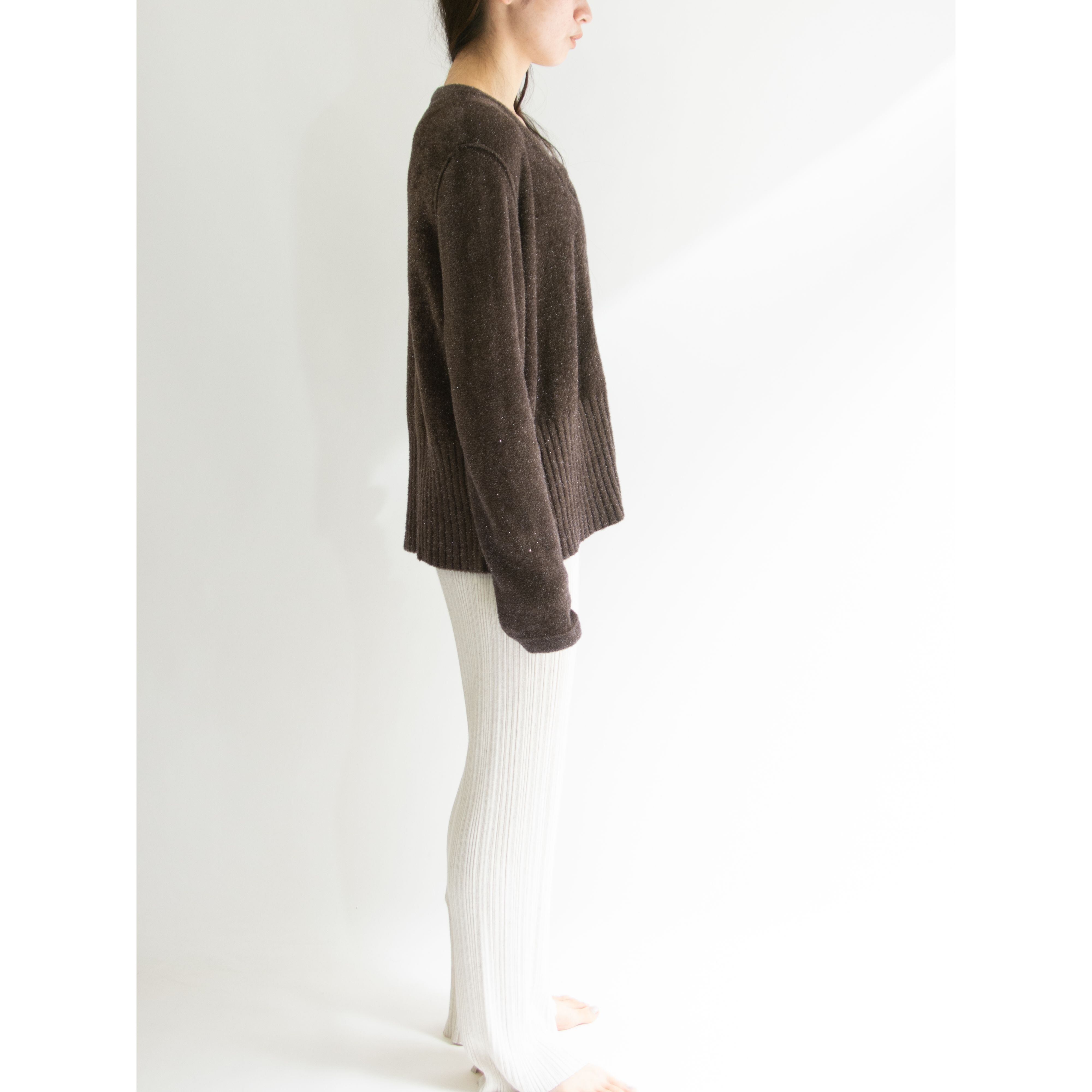 SONIA RYKIEL】Made in Italy Nylon-Rayon Glitter Knit Cardigan ...