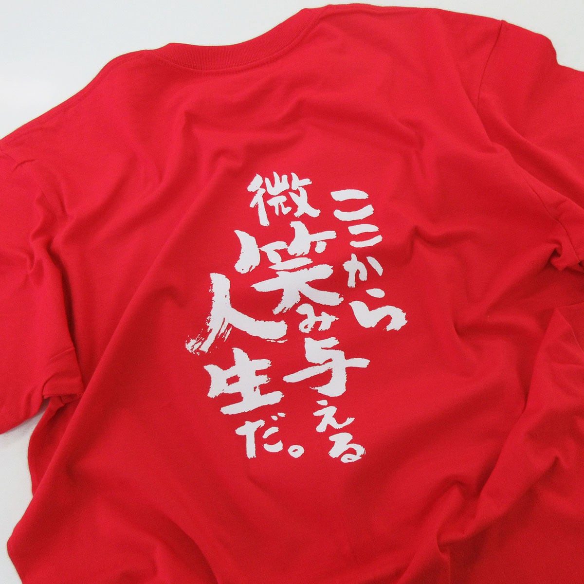おかげ様で笑顔で迎えた六十歳 還暦祝い Tシャツ ka300-83