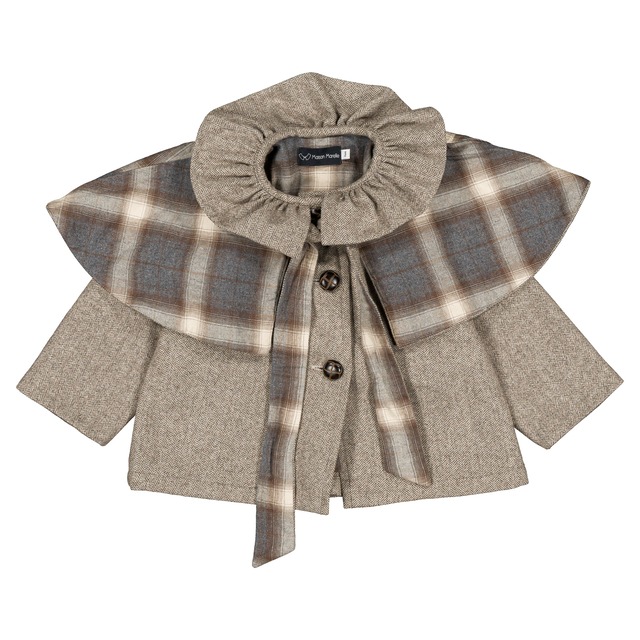 予約【Maison Marelle】Jacket DURET- taupe chevron / 18M-5Y / 11月上旬以降入荷