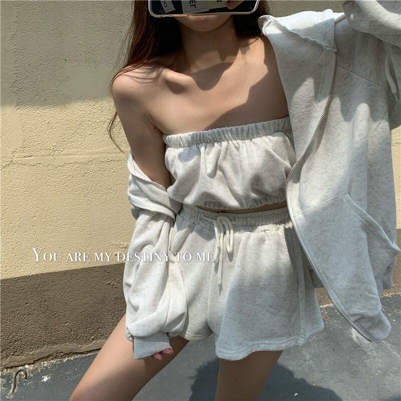 ルーズスポーツ長袖フード付きセータージャケットレディース秋薄日焼け止めオールマッチショートトップス2020new ブラックストロベリース90517477490