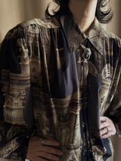 baroque architecture dolman sleeve shirt-5234-10