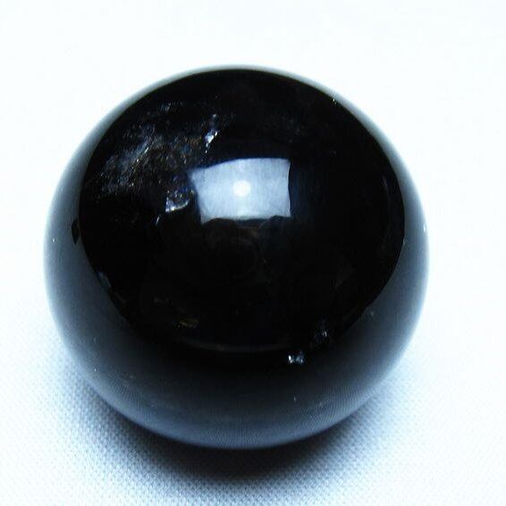 モリオン 黒水晶 丸玉 35mm スフィア 置物 原石 141-7385