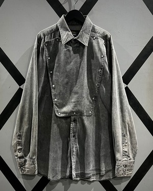 【X VINTAGE】80’s “先染め” Black Vintage Cavalry Shirt