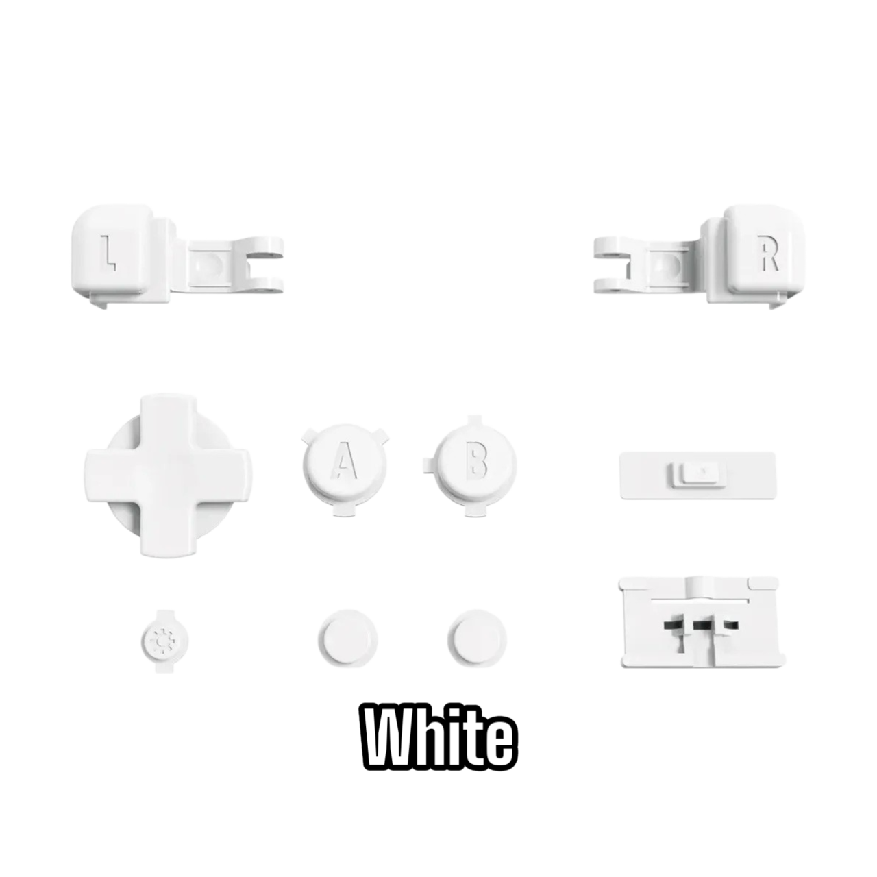 ゲームボーイアドバンスSP　ボタンセット【ホワイト】XR