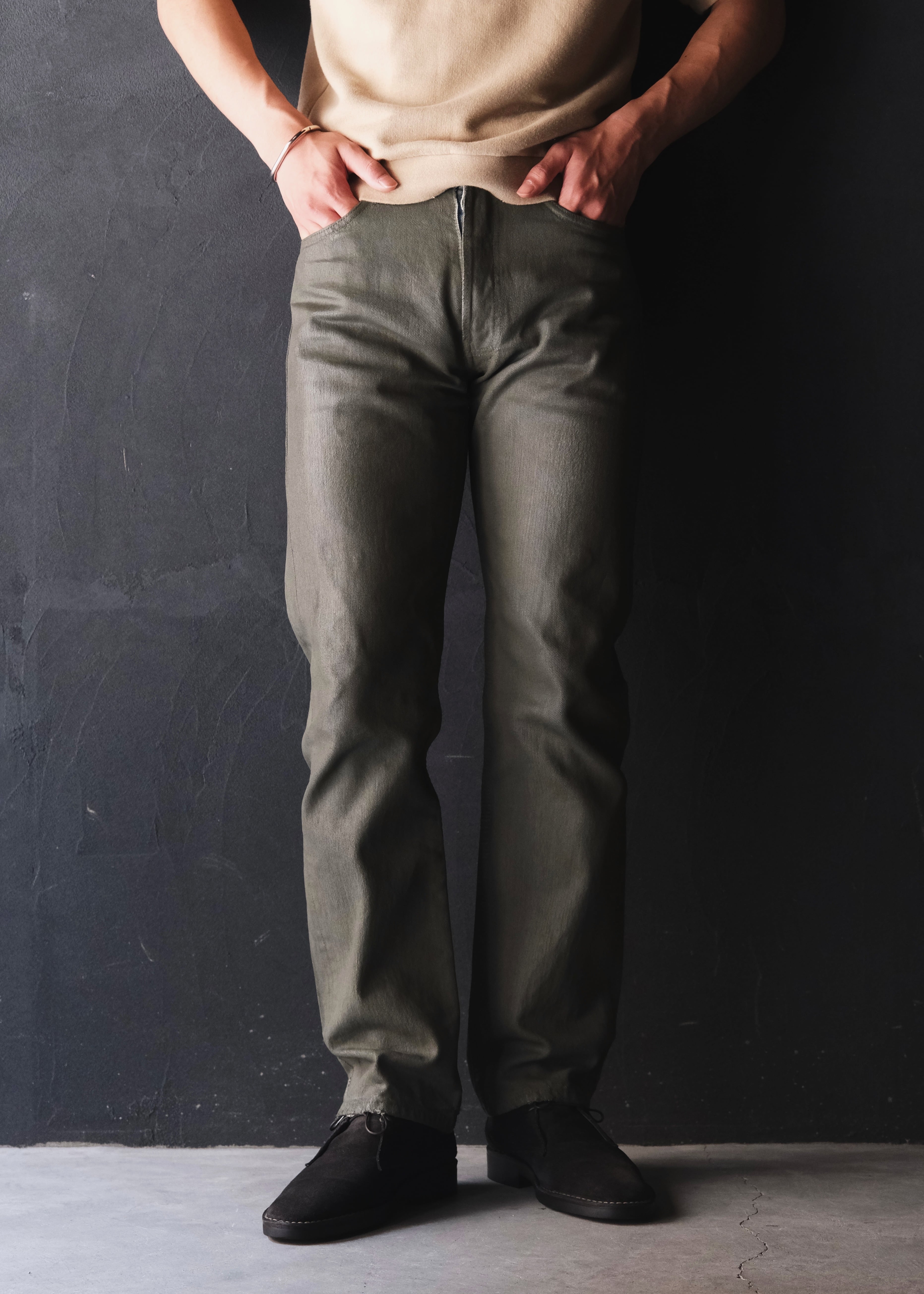 Martin Margiela 00AW artisanal coating straight jeans | CETTEN