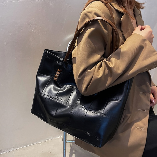 オータムスタンダードショルダーバッグカジュアル レトロ 秋物 トートバッグ 手作りハンドバック55653838869