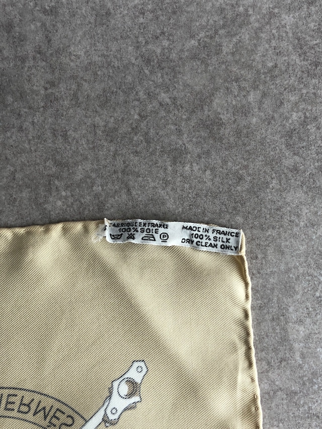 HERMES エルメス カレ90 スカーフ ベージュ シルク LES BECANES vintage ヴィンテージ オールド uk5cne