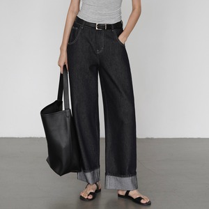 ロールアップストレートデニムパンツ T2072