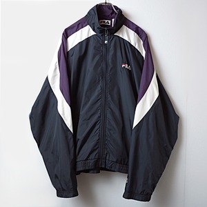 90s FILA フィラ マルチカラー ナイロン ジャケット 古着 used