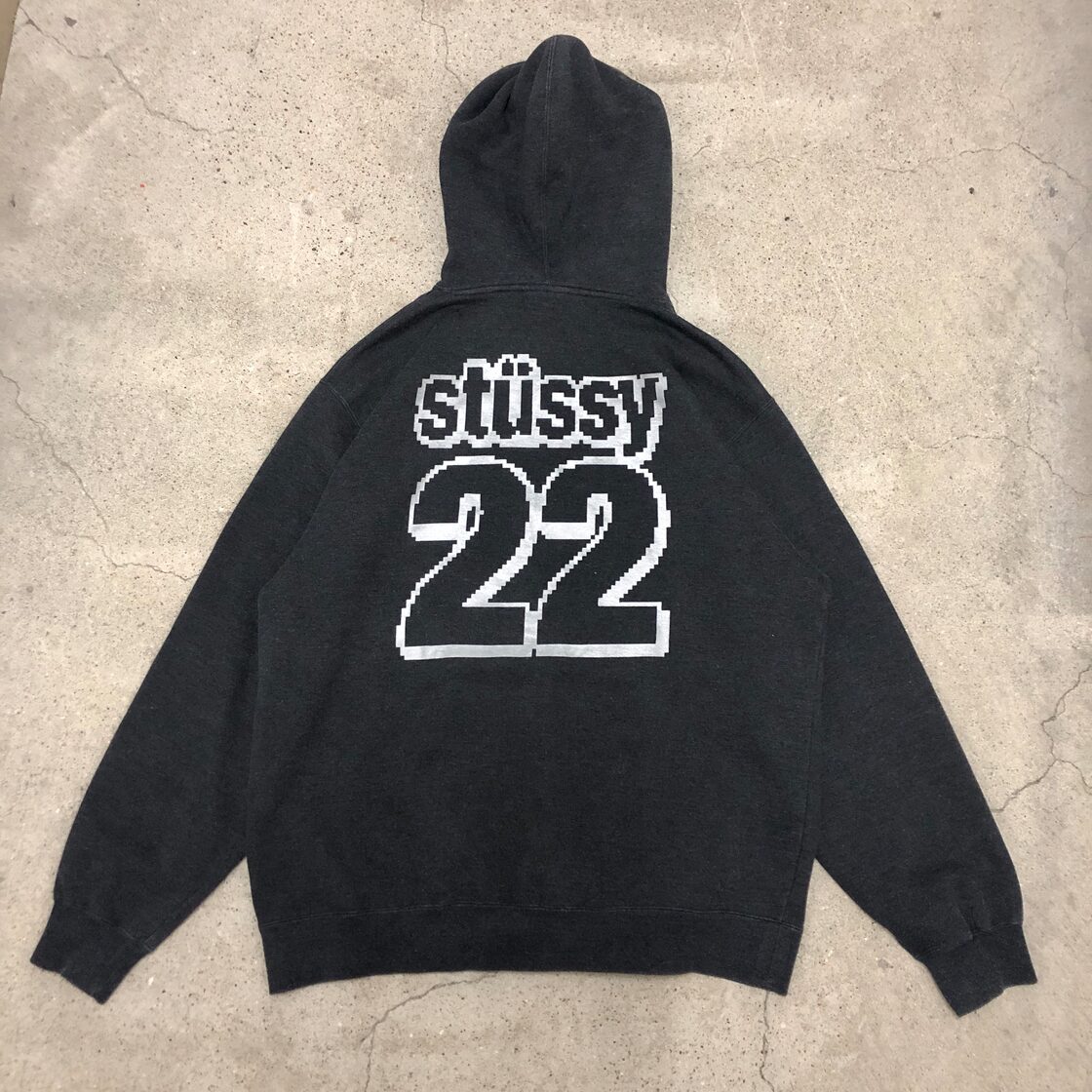 Big Print”old stussy ジップアップ パーカー L 00s Stüssy Japan 