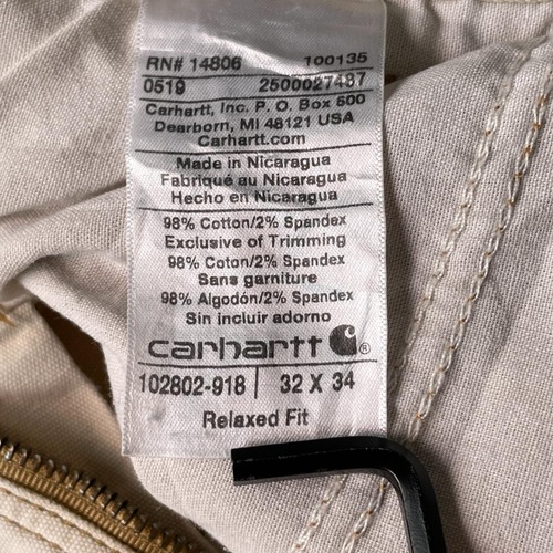 10s ホワイト ダブルニー Carhartt ペインター パンツ 32×34 詳細写真9