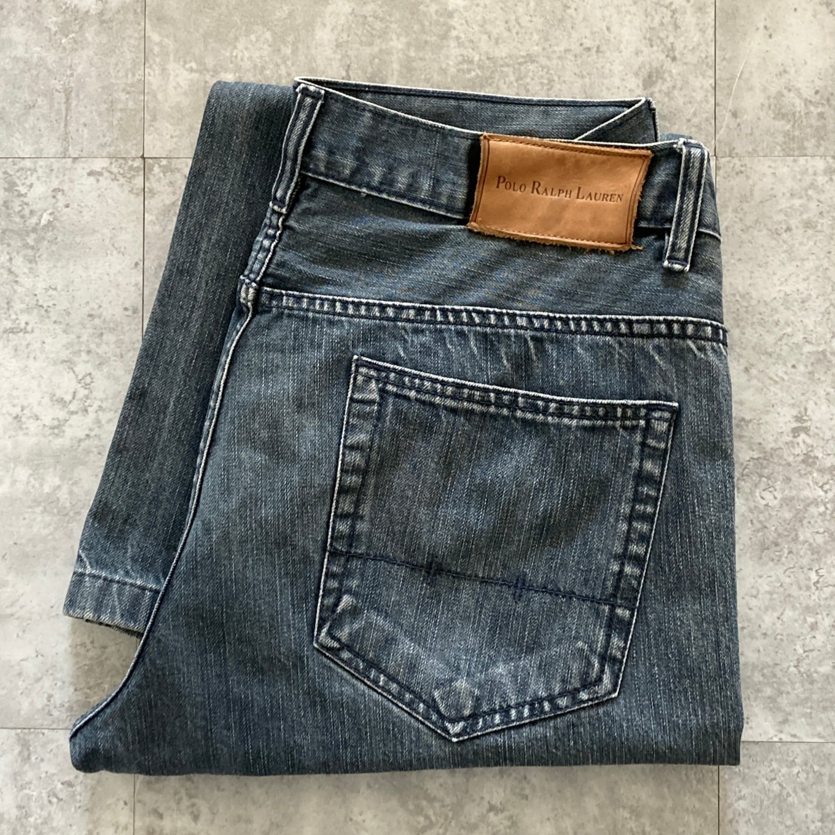 Size.38】POLO RALPH LAUREN ポロラルフローレン レザーパッチ ワン