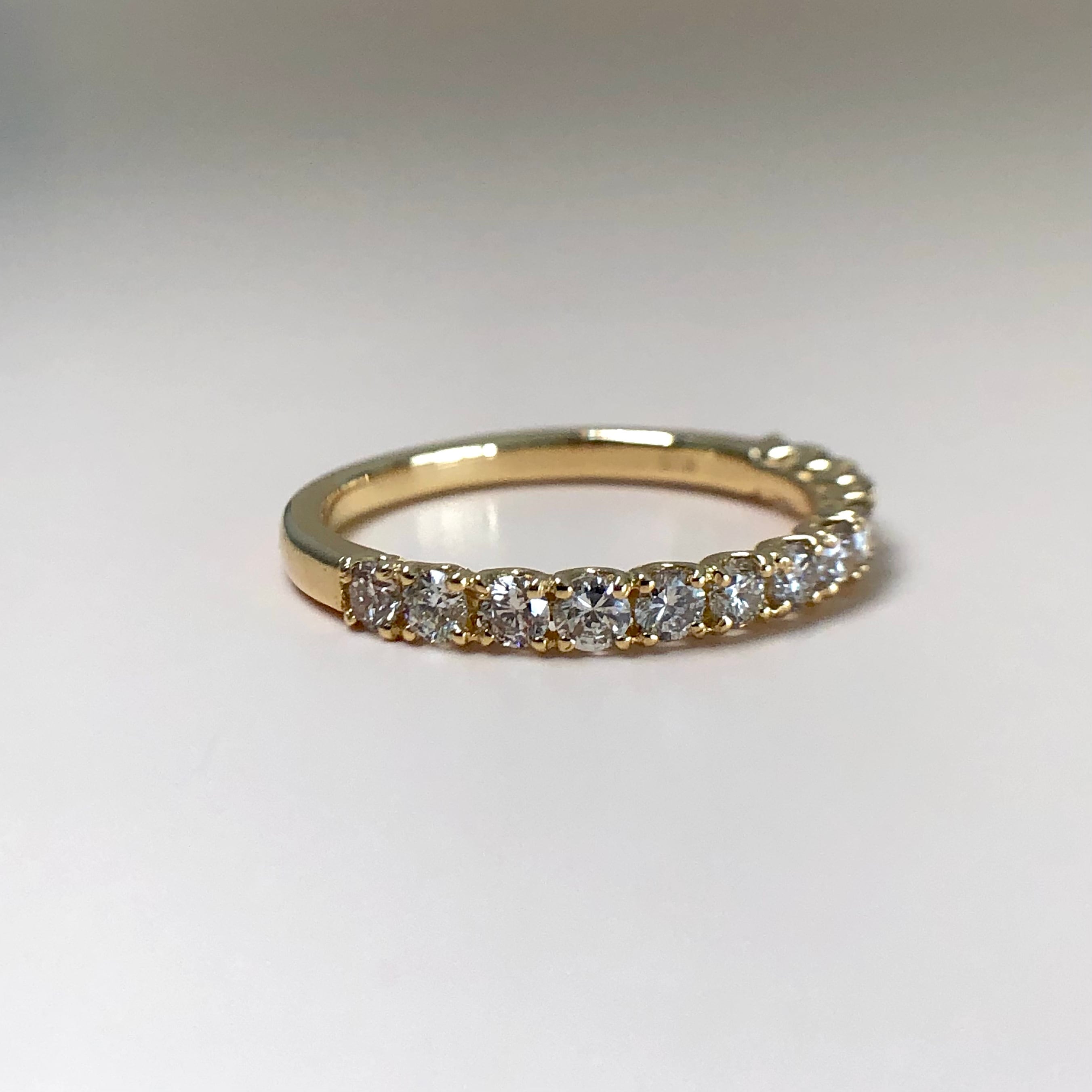 ノーブランドリング・指輪 ハーフダイヤモンド リング K18 ピンクゴールド PG 40900041436