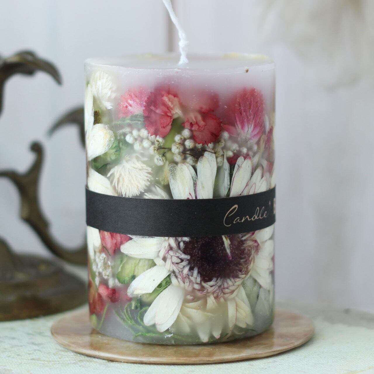 カーネーションのボタニカルキャンドルランタン 脱がせ set 