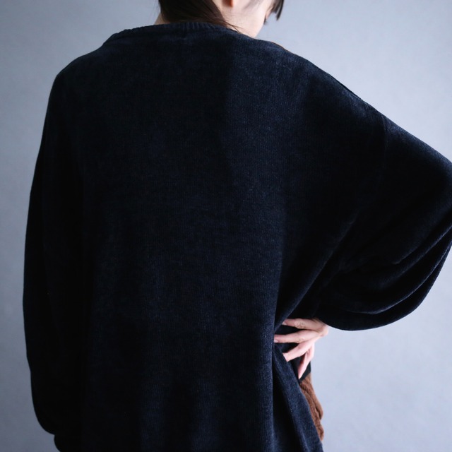 good coloring panel art pattern loose sweater