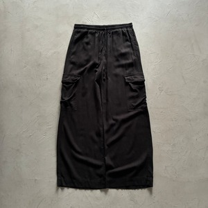 -COTTON CANDY LA- linen × rayon cargo pocket easy pants