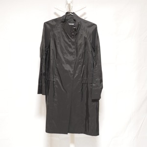 Stand Collar Nylon Coat Black