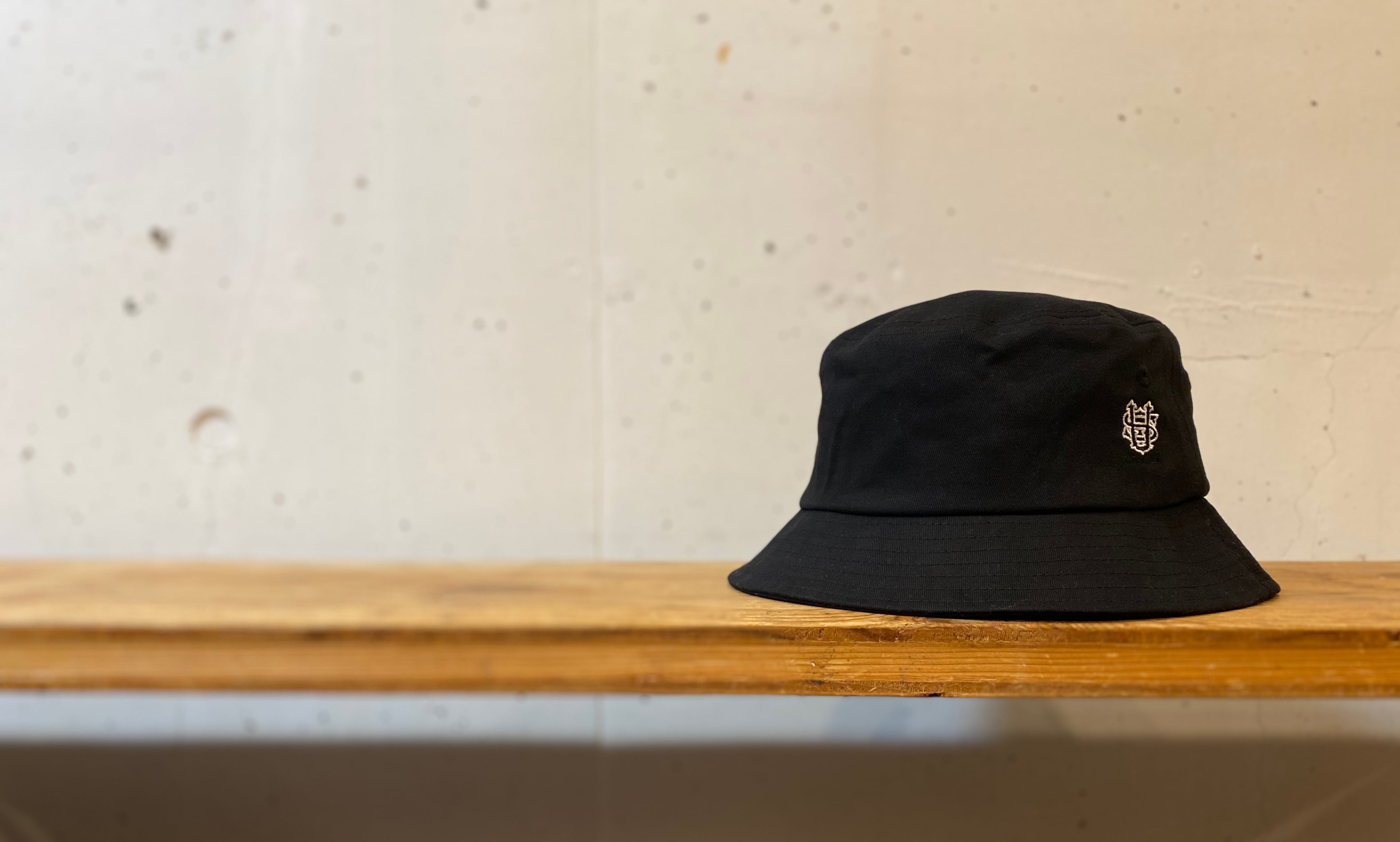 45RUSモー×USフロートのハット U.S.BOARDER Bucket hat バケットハット Black ブラック 黒色 ハット
