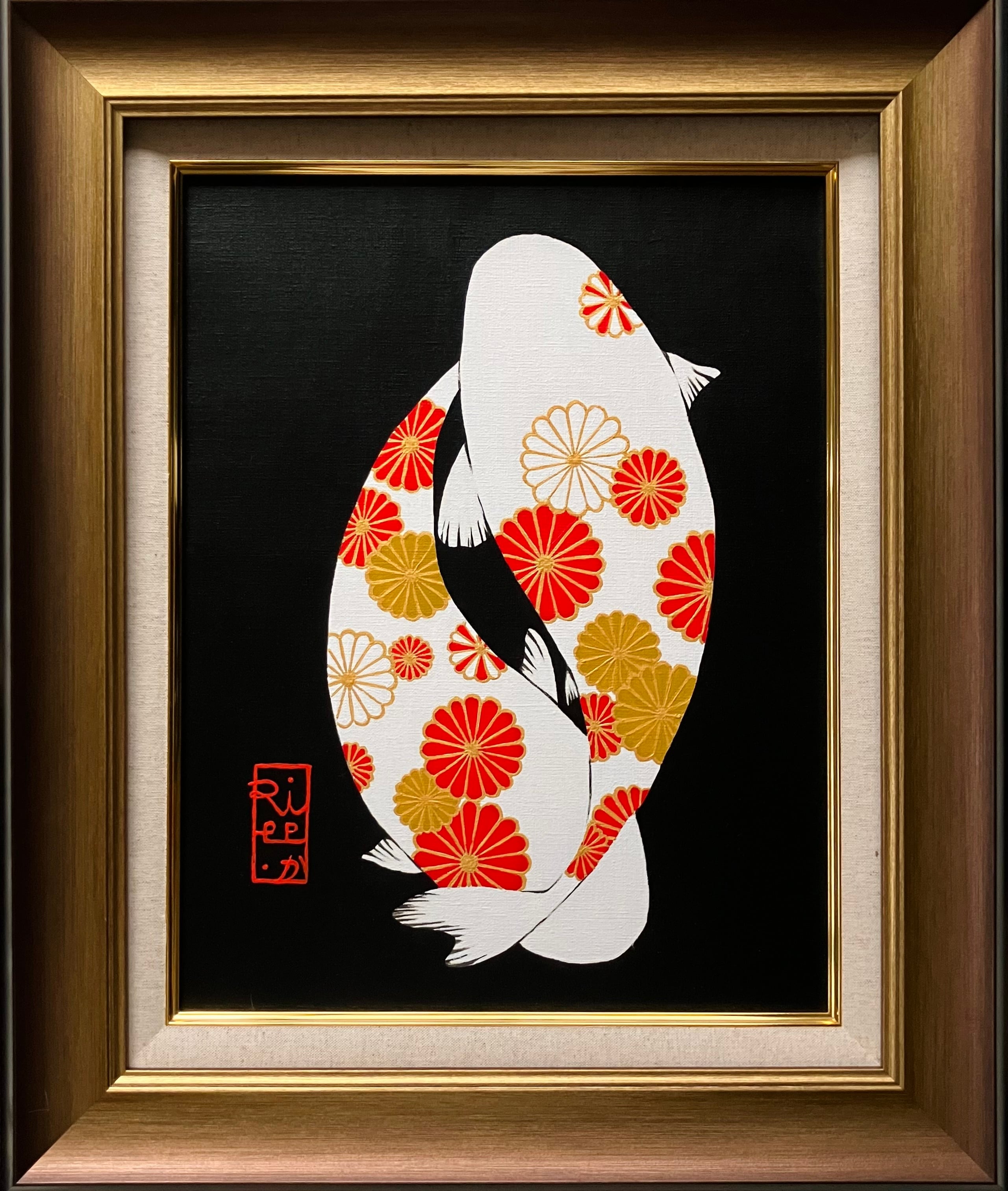 Suicat／原画 キャンバス 絵 絵画 アート イラスト 黒猫 | Riee .か