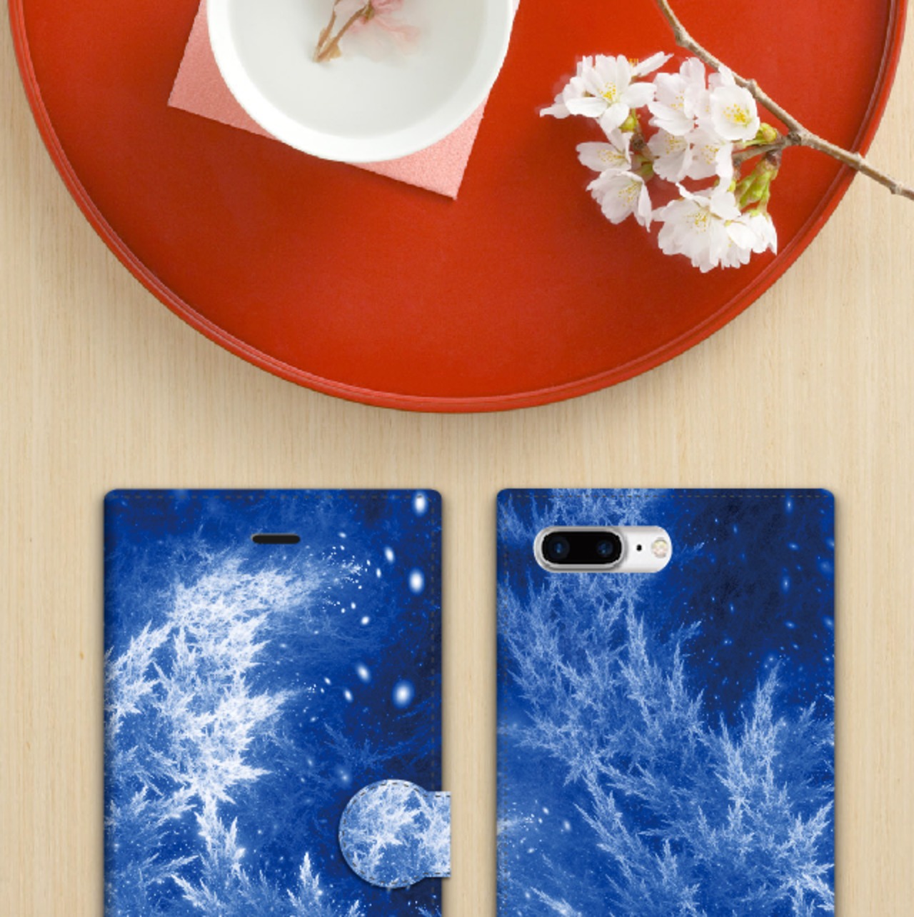 凍樹 - 和風 手帳型iPhoneケース