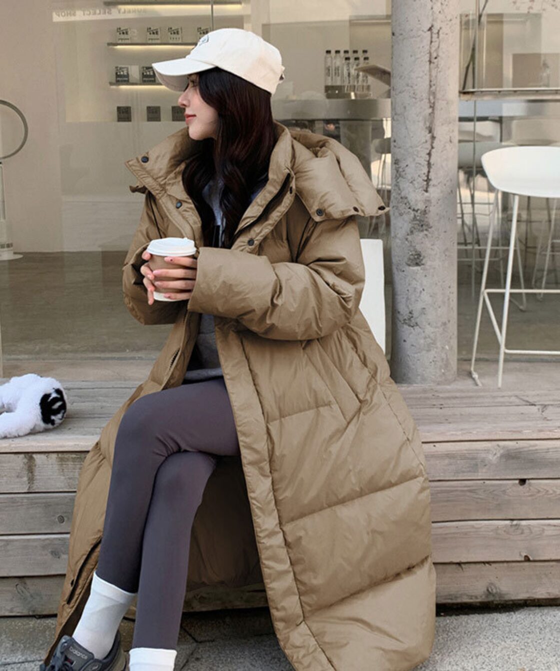 美品 ロペ 2way フード&ノーカラーコート 防寒 キャメル 冬物 楽天市場 
