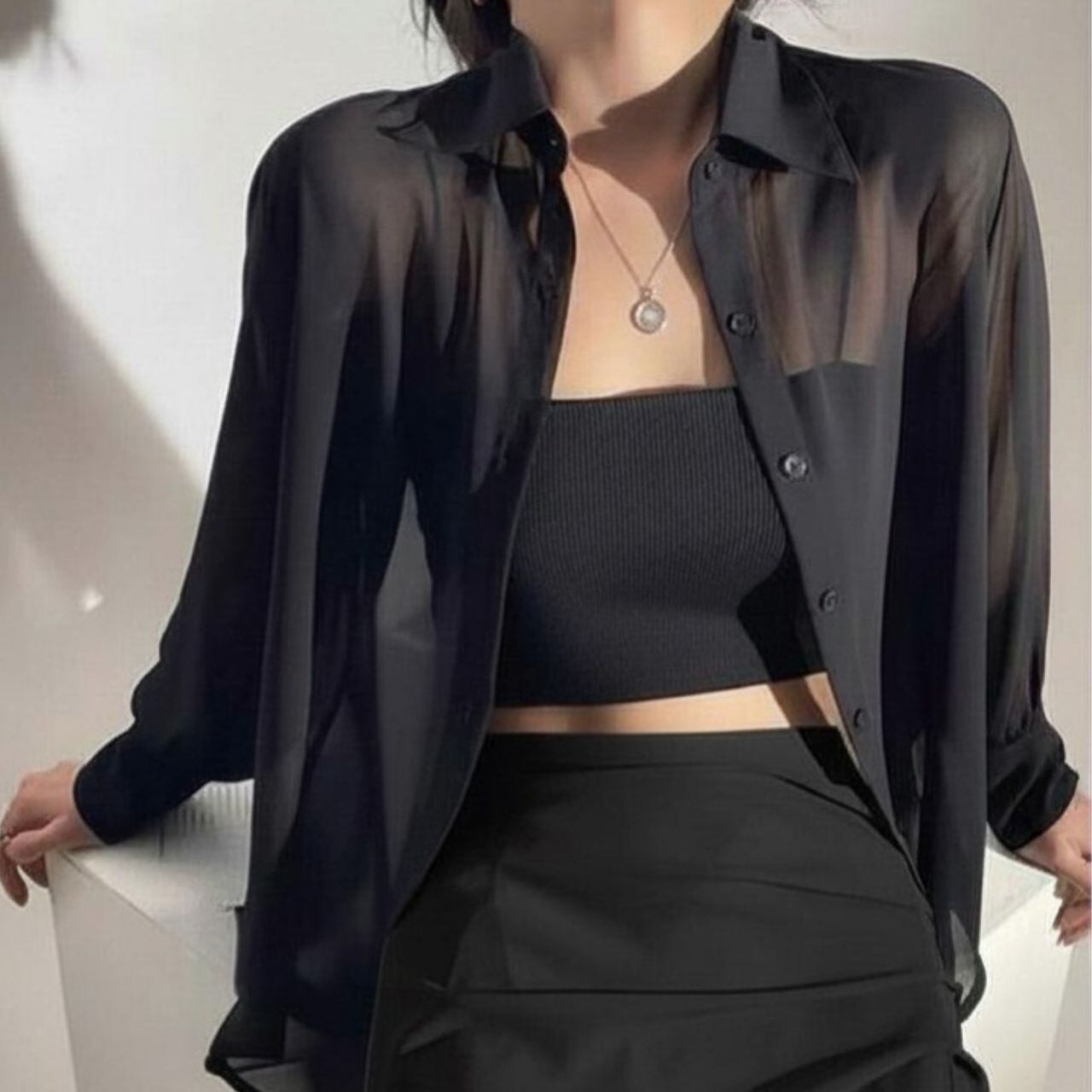 ニュアンスシアーシャツ 0593