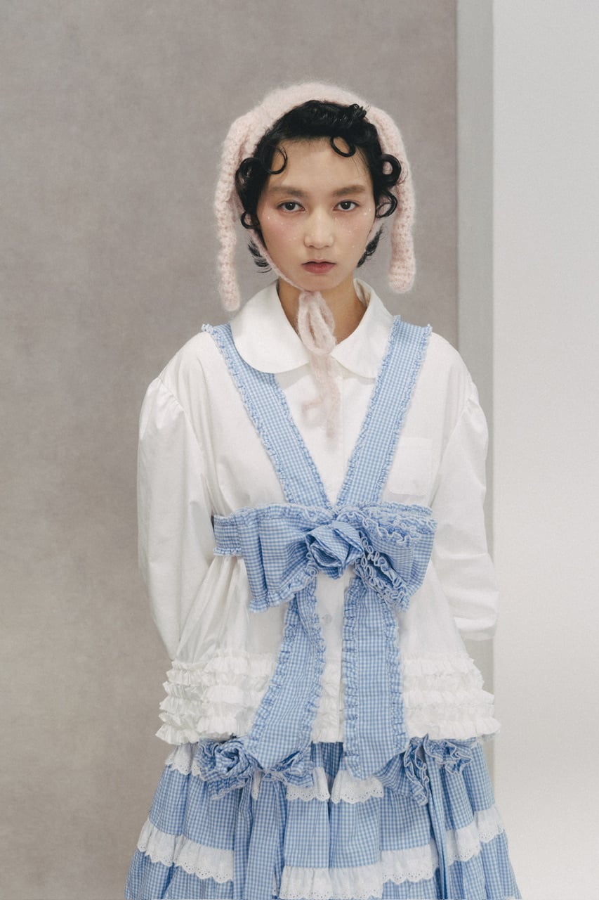 ヘッドドレス　heihei 黒　フリル HEIHEI