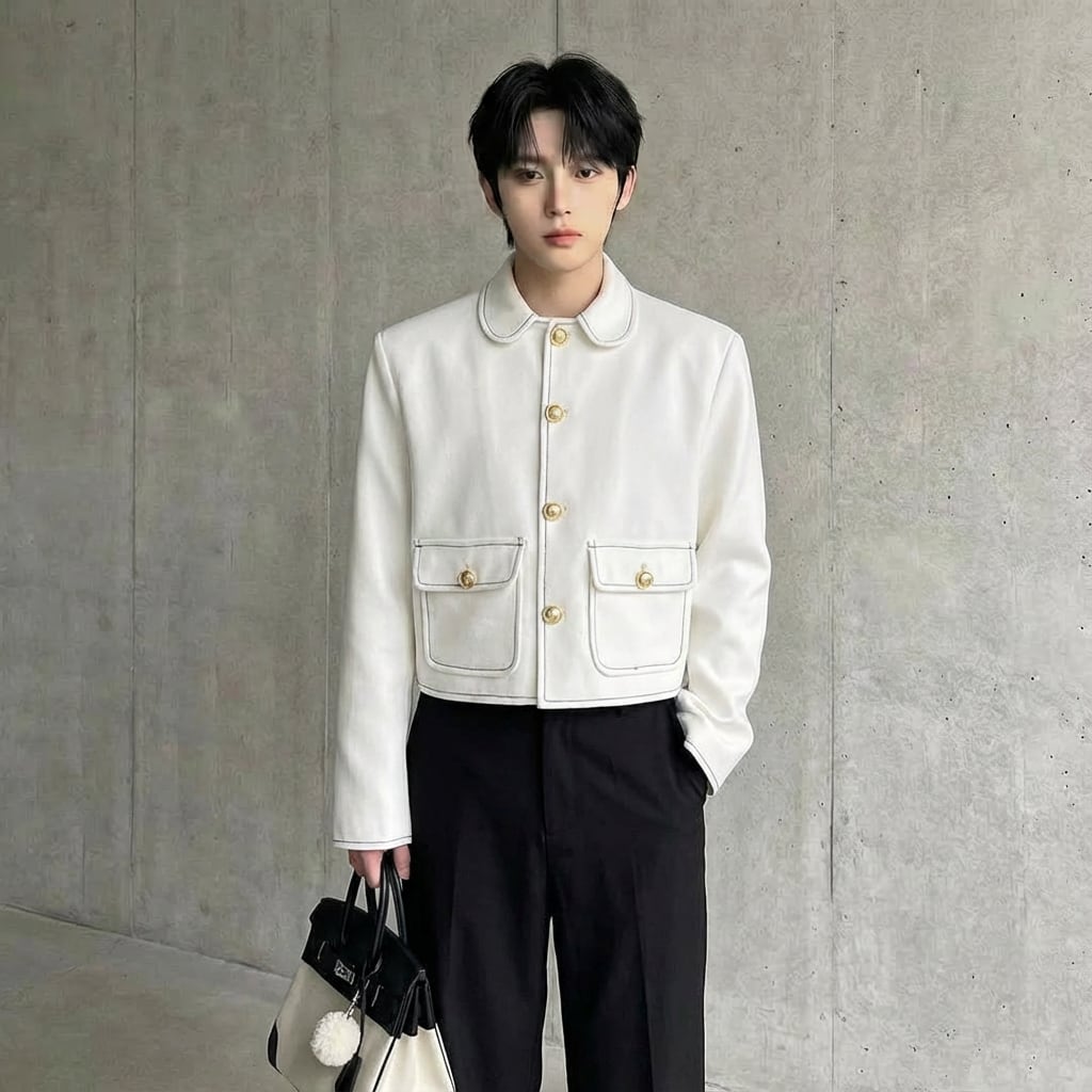 フレンチスタイル ステッチショートジャケット 2カラー D11436