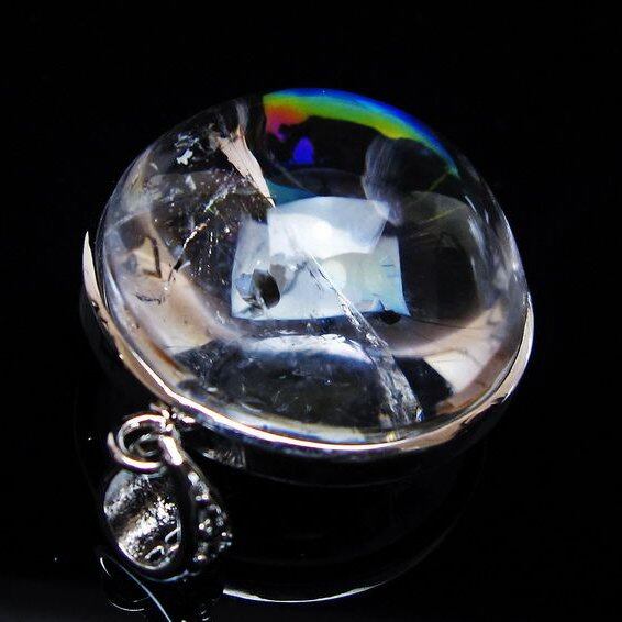 アイリスクォーツ 水晶 ペンダント 虹入り 一点物 メール便可 [M便 1/20] 112-12371