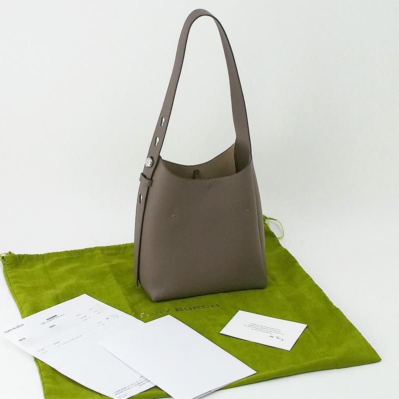 TORY BURCH グレー レザー ショルダーバッグ Tory Burch グレー レザー ショルダーバッグ | ヤマダウェブコム