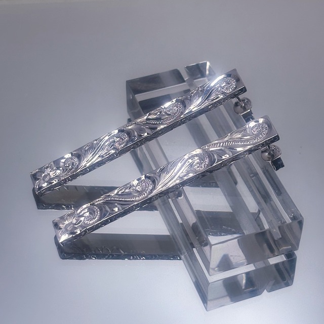 [手彫り]ハワイアンロングピアス(ヘリテージ/SILVER925)