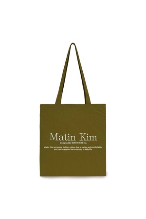 [Matin Kim] MATIN PALETTE ECOBAG IN OLIVE 正規品 韓国ブランド 韓国通販 韓国代行 韓国ファッション マーティンキム matinkim 日本 店舗