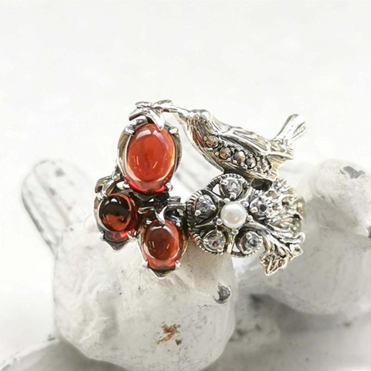 ［William Morris］いちご泥棒　リング　ガーネット