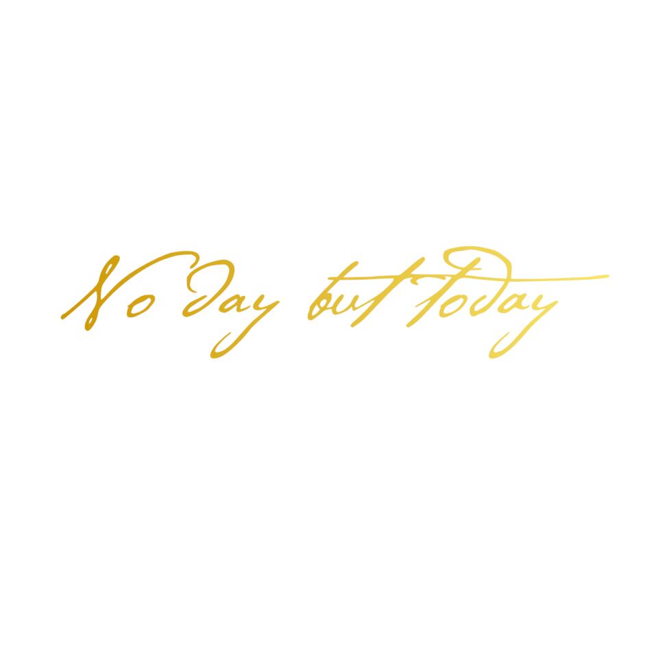 ウォールステッカー 名言 No day but today 金 光沢 Rent レント