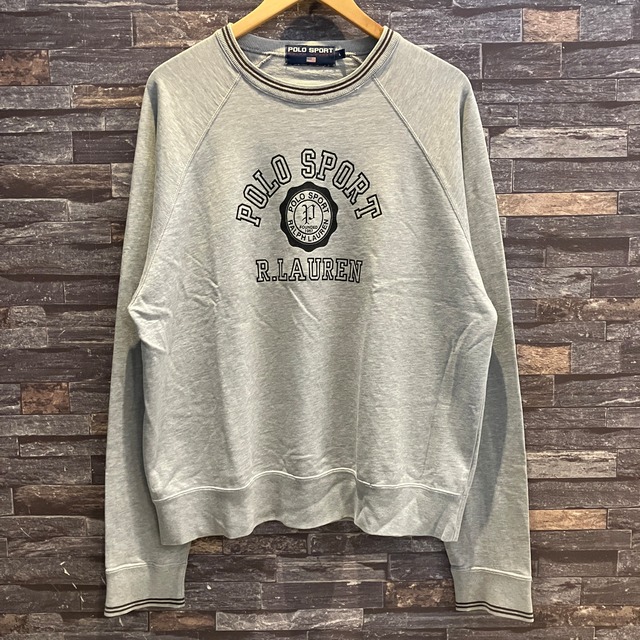 POLO SPORT LIGHT WEIGHT LOGO SWEAT SHIRT 1990'S OLD