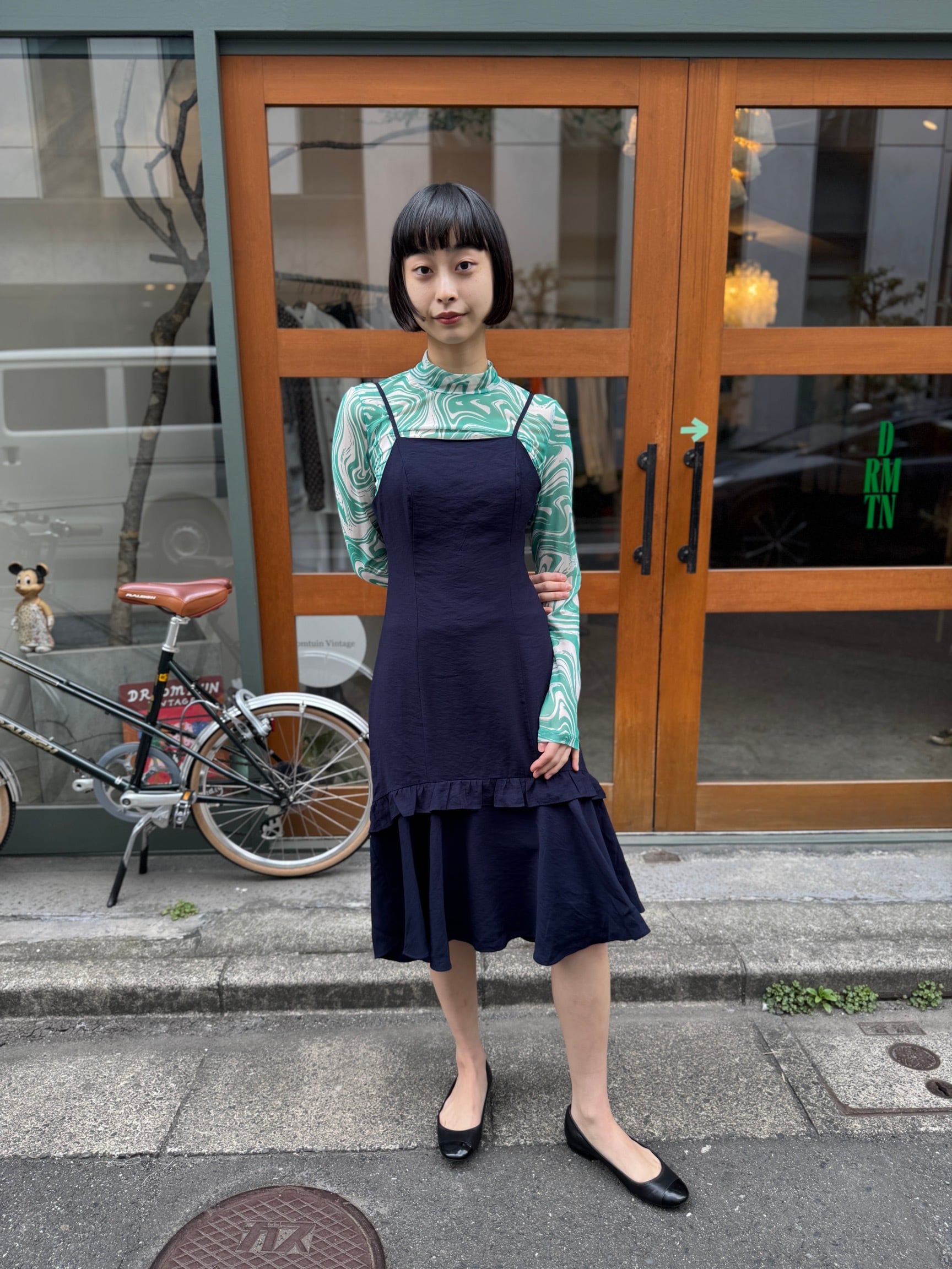 THE EDITOR'S MARKET ネイビー キャミソールドレス