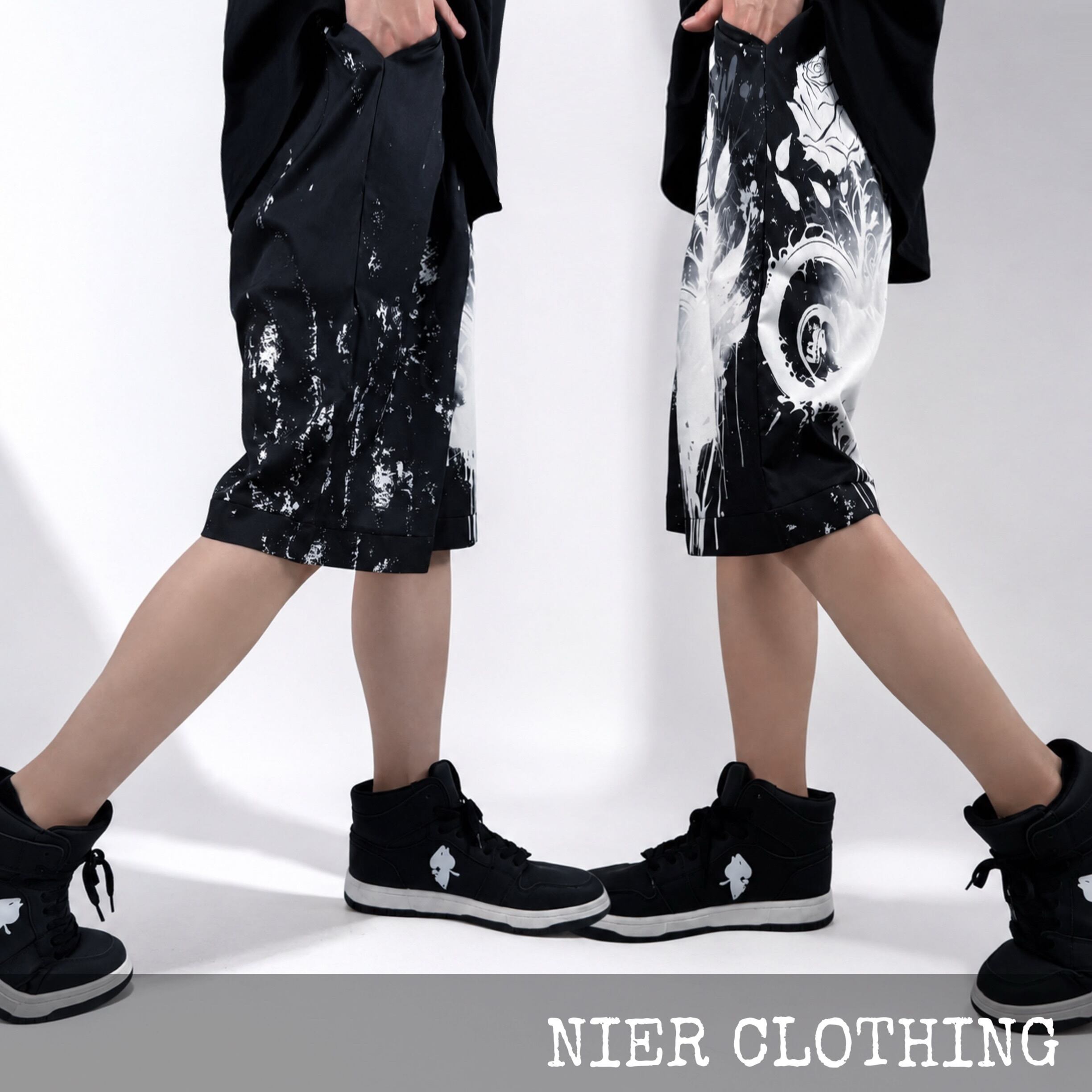 夏用甚平ハーフパンツ【和柄薔薇】 | NIER CLOTHING