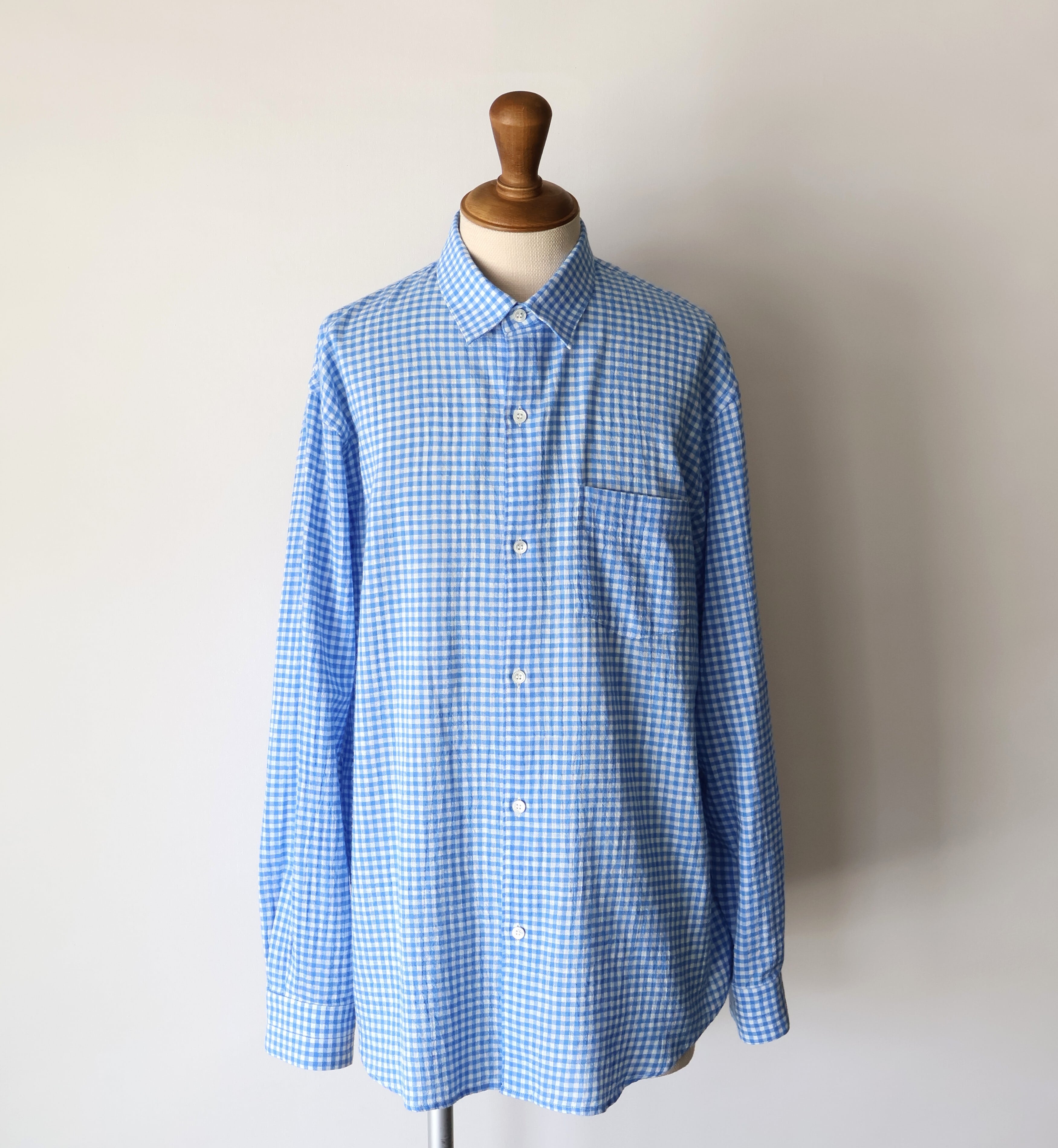 awasa “ regular collar shirt ( Blue )” | H.inch