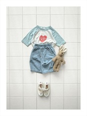 【取寄/韓国直送】ONU  25/SM　ハートラグランTシャツ