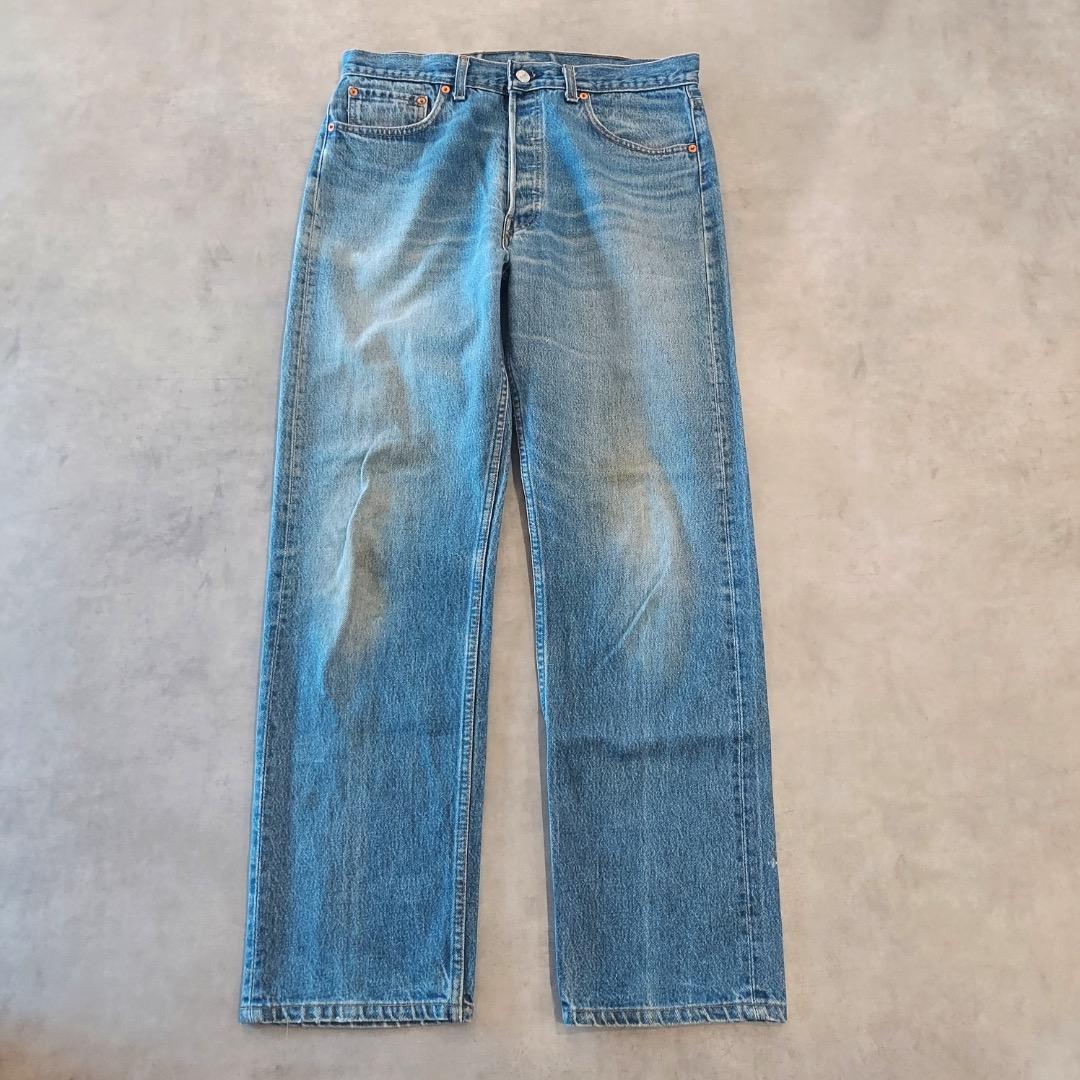 リーバイス501xx W35 エルパソ 青 90s USA製 古着 17437